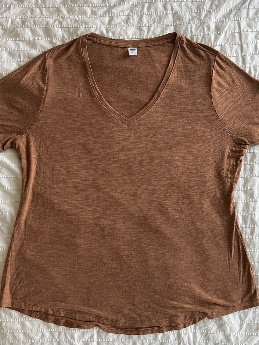 Old Navy Women's V-Neck Short Sleeve Top - Chestnut Brown